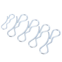 Kit di 5 perni a clip a forma di fiocco in ferro, colore argento