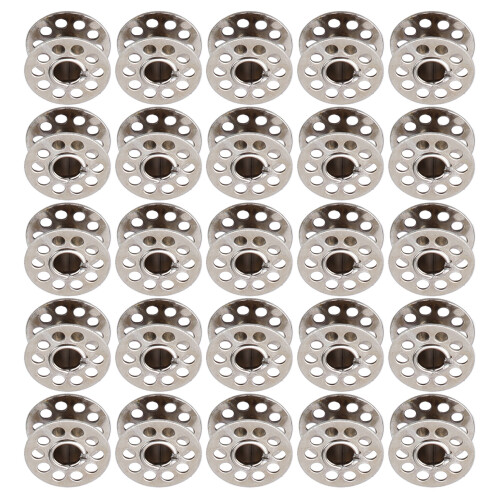 25 pièces de bobines standard de broderie argentées
