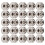 25 pièces de bobines standard de broderie argentées 13