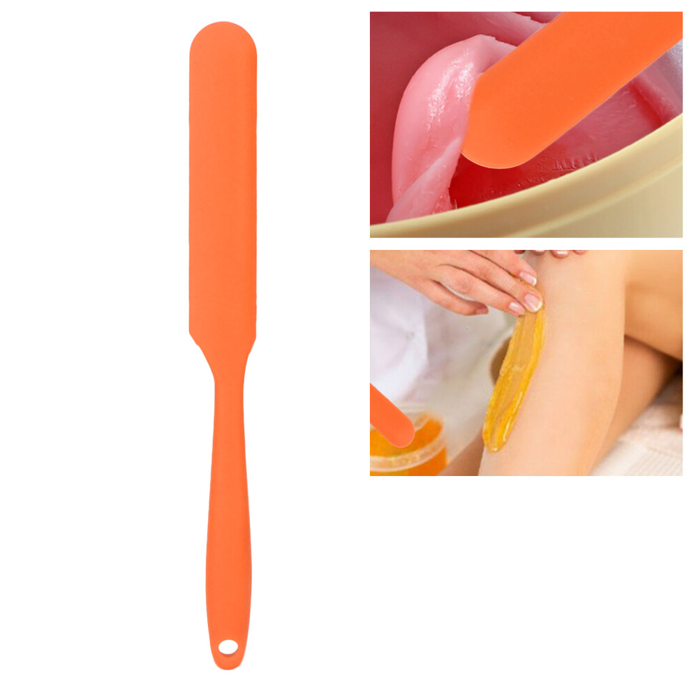 Wax Spatula Silicone Reusable Hair Removal Waxing Applicator Scraper for Home Salon Wax WarmerOrange