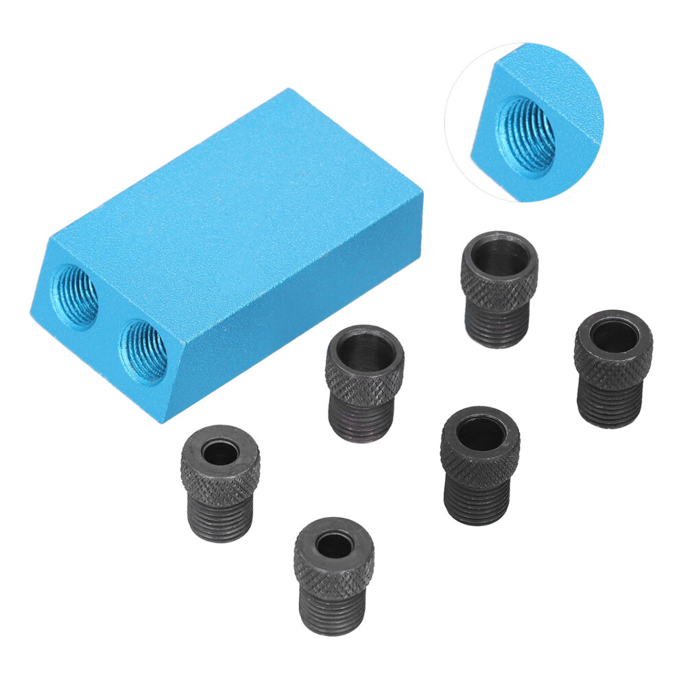 Woodwork Pocket Hole Jig 15 Aluminum Alloy Angle Carpentry Locator Jigs For Drilling7pcs Set 7891322214632