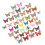 100 pièces bouton papillon - multicolore, dessin animé, DIY 4