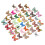 100 pièces bouton papillon - multicolore, dessin animé, DIY 6