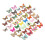 100 pièces bouton papillon - multicolore, dessin animé, DIY 5
