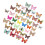 100 pièces bouton papillon - multicolore, dessin animé, DIY 7