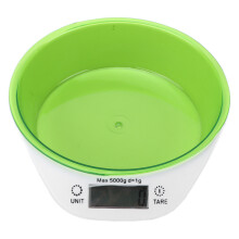 Ciotola con bilancia per cibo per animali 18x21cm 7.1x8.3in verde 210mAh