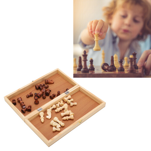 Jeu d'échecs en bois pliable Robin Wood 30x30 cm