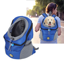 Zaino per cani blu ventilato & spazioso eco-sostenibile vestibilità comoda