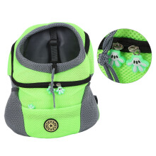 Zaino da viaggio per cani, ventilato, spazioso, ecologico e verde, trasportino per animali domestici