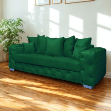 (Emerald Green, 3-Seater Sofa) Plush Velvet 3 & 2 Seater Sofa Set | Ashton Scatter Back | 5 Seater Corner Sofa
