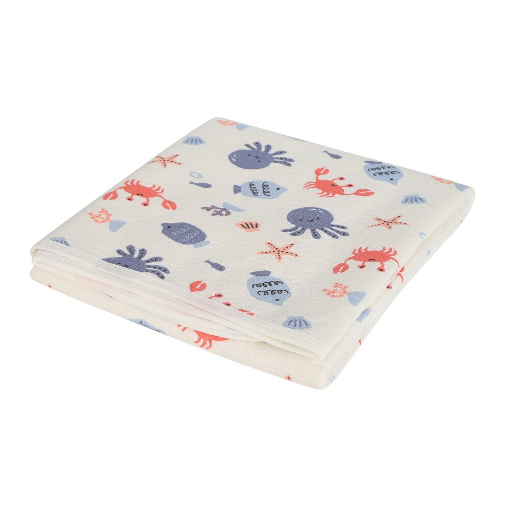 Waterproof Changing Pad Liner Washable Breathable Cotton Diaper Changing Pad 80x100cmUnderwater World Type