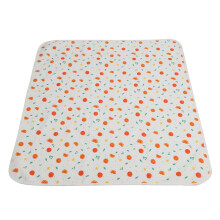 Waterproof Changing Pad Liner Washable Breathable Cotton Diaper Changing Pad 80x100cmSweet Orange Type