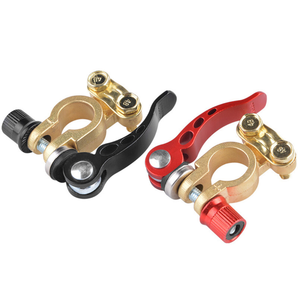 2Pcs Battery Terminal Connectors Quick Release Disconnect Car Battery Cable Terminal Clamps Positive Negative 7621322221220