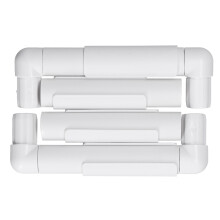 4 pièces Cadre de broderie blanc en plastique 15,2 x 15,2 cm