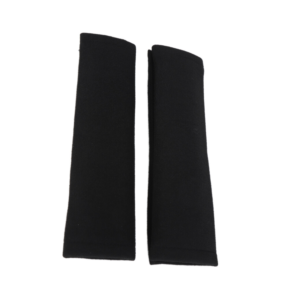 2Pcs Seatbelt Pad Car Safety Belt Pad Shoulder Pad Soft Comfortable Belt Strap For Adult Childrenblack 4621322221759