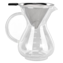 Bollitore in vetro per caffè da 400 ml - base rotonda (come mostrato)