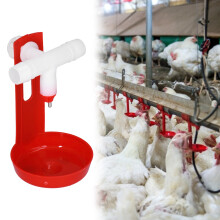 Gobelets d'abreuvement pour poulets lot de 10 abreuvoirs automatiques avec raccord en té blanc pour volailles
