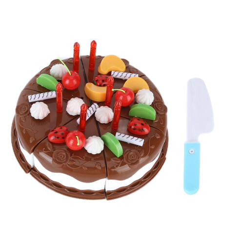 Set gâteau d'anniversaire Play Food - couleur chocolat 1