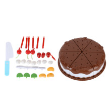 Set gâteau d'anniversaire Play Food - couleur chocolat