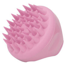Brosse de massage en silicone rose pour animaux domestiques 9 cm