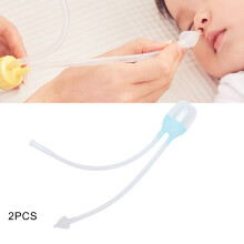 2 pezzi Aspiratore nasale per neonati in silicone morbido - Blu