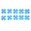 XR-147 10 pezzi 60mm 4-lame eliche per barca blu 2mm 14