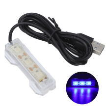 Luce LED per acquario in plastica alimentata tramite USB per pesci e piante blu 30 cm