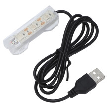 Luce LED USB per acquario rossa, 6x2,2 cm (2,4x0,9 in)