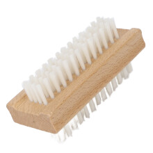 Spazzola per unghie in legno a doppia faccia per manicure e pedicure, cuticole e igiene delle unghie