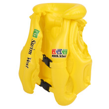 Gilet de natation gonflable 3-5 ans jaune petit PVC