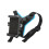 Supporto frontale blu per mento CR2032 180mAh 6-8.6cm 14