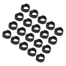 20 pièces HL Attaches-câbles à crochet et boucle 20x200mm Noir