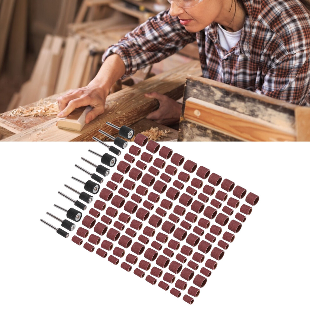 132Pcs Sanding Bands Durable Aluminum Alloy Drum Sander Tool For Woodworking Metal Polishing 7891322231837