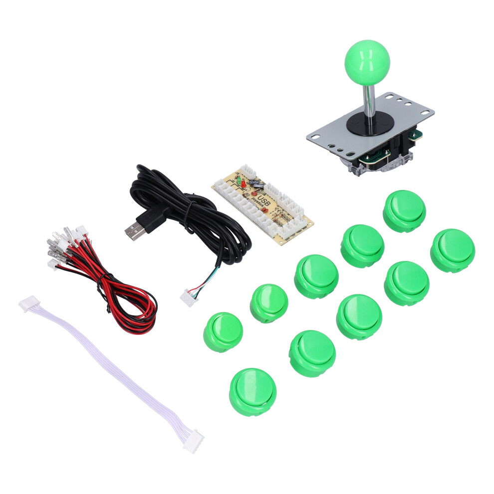 Qm070901 Arcade Game Joystick Kits Zero Delay Arcade Game Diy Kit Parts With Encoder Board 10 Buttons Joystick For Mamegreen 8441322232595