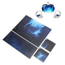 Quest 2 VR skin autocollant en PVC fini mat 30 g Bleu Feu