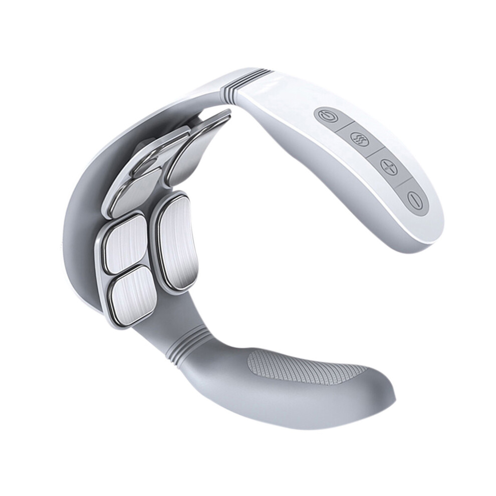 Portable Electric Neck Massager Rechargeable Cervical Massager 42 Constant Temperature 5 Massage Modes 18 Levels Strength
