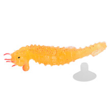 Hippocampe en silicone jaune pour aquarium lumineux & réutilisable 12 cm