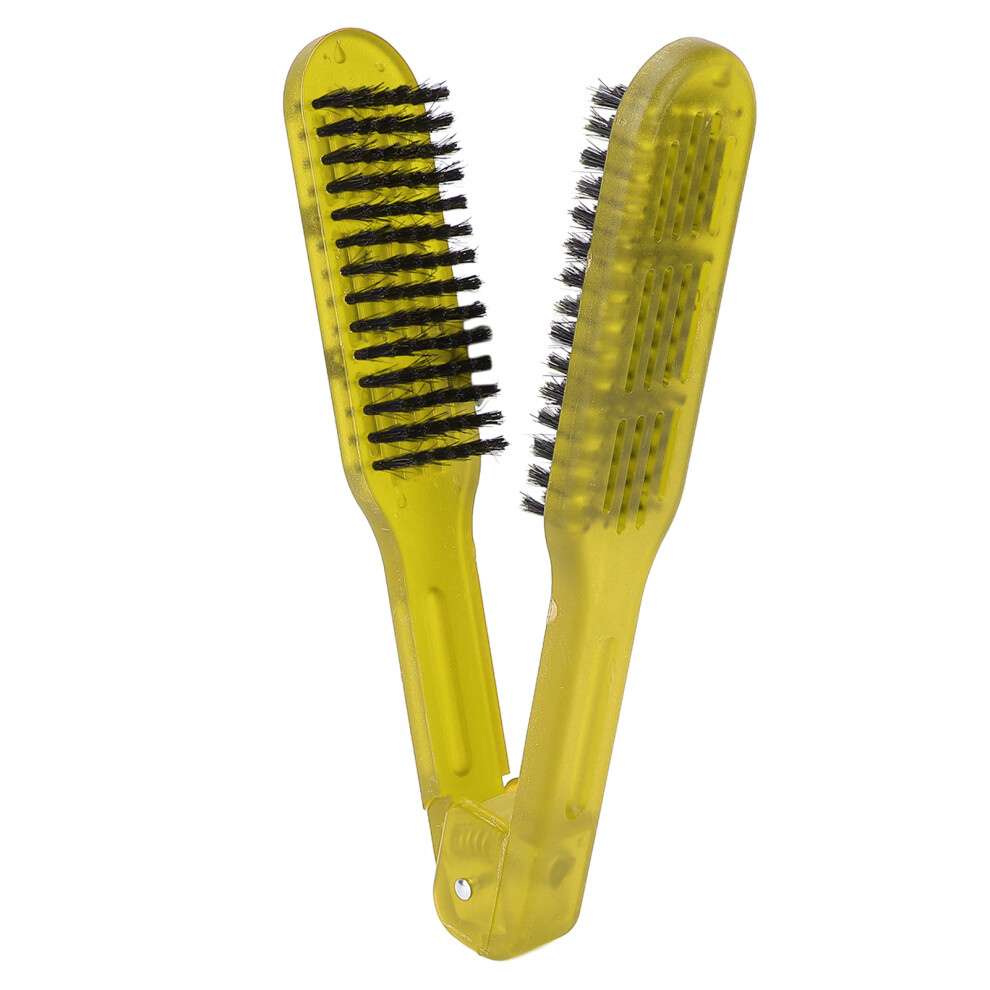 Bristle Hair Brush Anti Static Heat Resistant Double Sided Bristle Hair Brush CombYellow