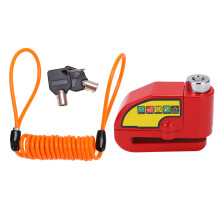 Blocco per disco del freno con allarme 1260 mAh 8,573 cm rosso