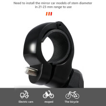 Support de miroir de guidon pour vélo 25 mm droit noir