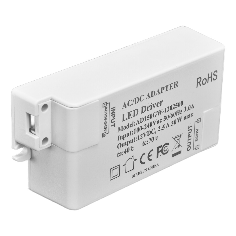 30W Dc 12V 2.5A Led Driver Constant Voltage No Flicker Led Light Transformer For Bathroom Restroom Ac 100Â240V 6921322238022