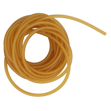 Gelber Latex-Gummiband 5,5 mm Ø, hoch elastisch, 6,5-fache Dehnung, 5 Meter