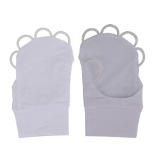 ProtectorL Gant de golf demi-doigts en soie glacée blanc taille L