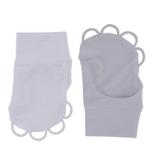 Gant de golf demi-doigts élastique M blanc UV soie glacée