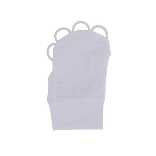 Gant de golf demi-doigts élastique M blanc UV soie glacée 1