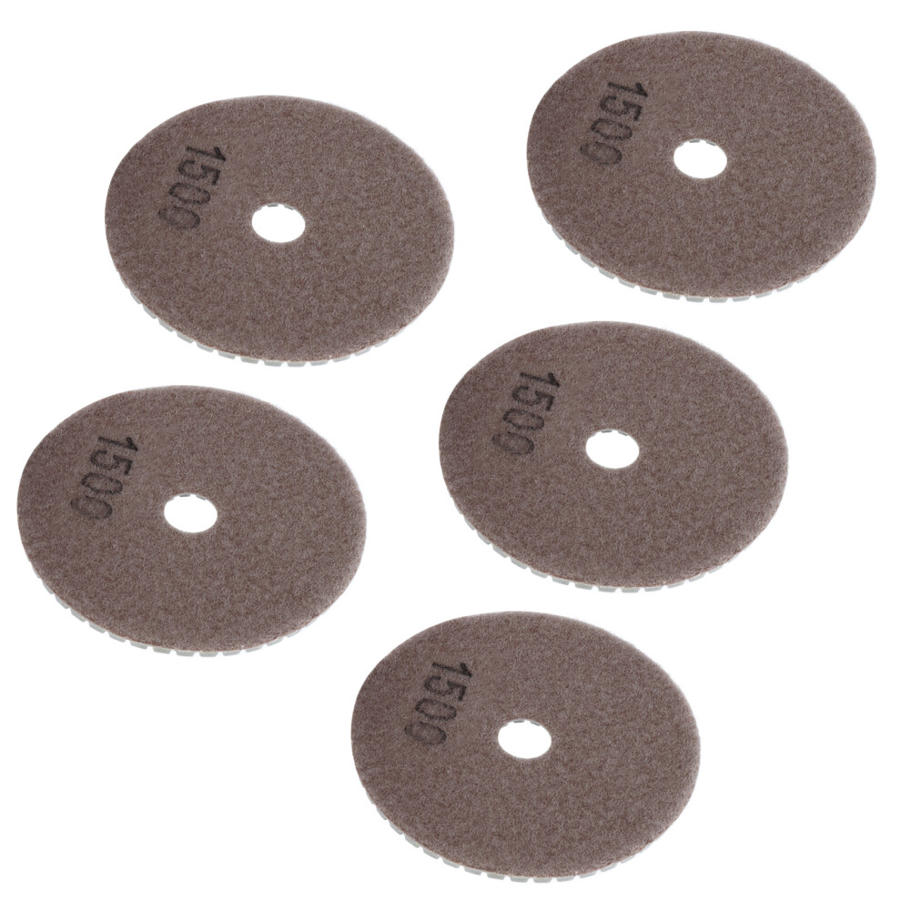5Pcs 4In Diamond Wet Polishing Pads Soft Grinding Disc Kit For Marble Granite Ceramics1500 Grits 4681322240976