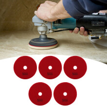 5 pièces disques diamant humides de 4 pouces, kit de polissage pour marbre, granit et céramique, grain 500