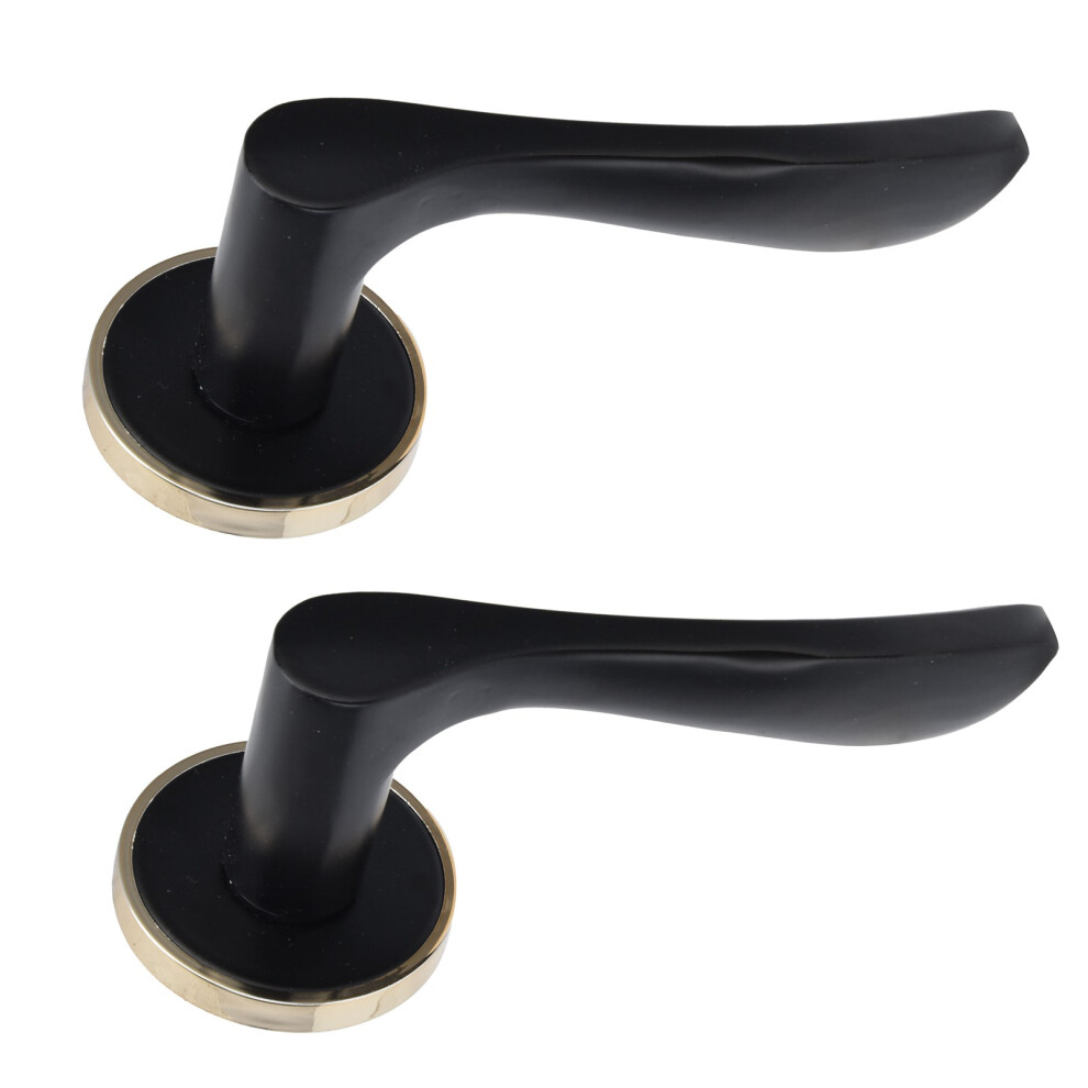 Silent Split Type Door Lock European Style Household Indoor Door Handle For Bedroom Bathroom Black 8131322241955