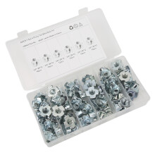 80 pièces écrou à quatre griffes 3/8 po-25 x 12 argenté