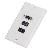 Presa audio/video a muro 5 Gbps 70mm x 115mm ABS